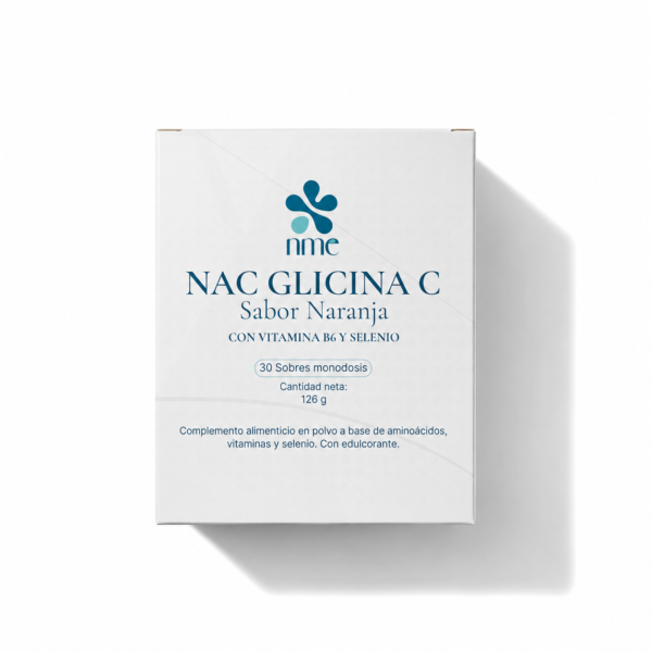 NAC Glicina C vitamina B6 selenio NME 30 sobres monodosis naranja