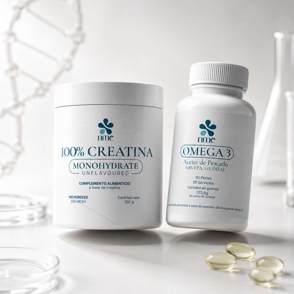 Pack Biohacking Cognitivo Creatina Omega 3 NME rendimiento mental